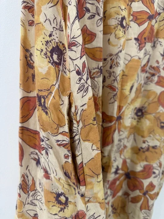 Coldwater Creek Vintage Linen Floral Midi Dress 18 Cottagecore Boho Summer - Picture 10 of 10